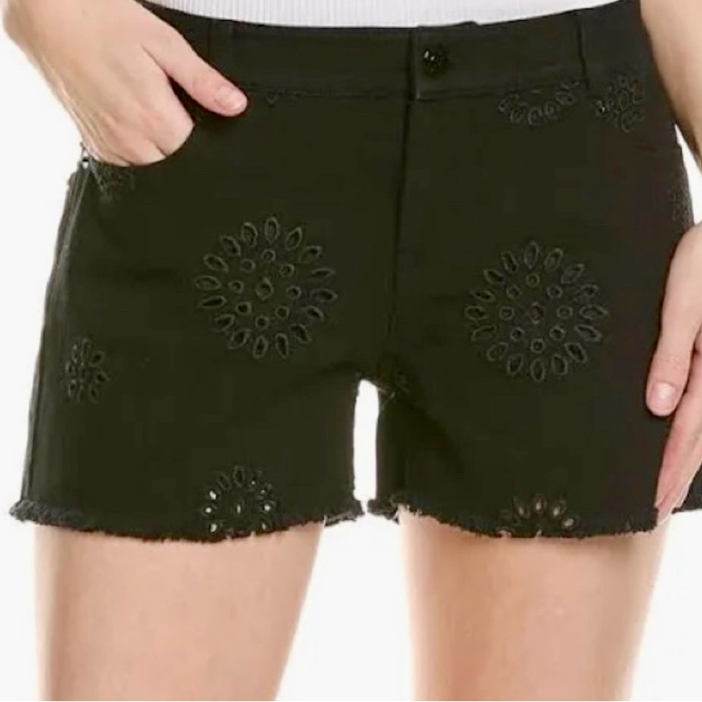 The Kooples Black Cotton Broderie Anglaise shorts size 2 nwt